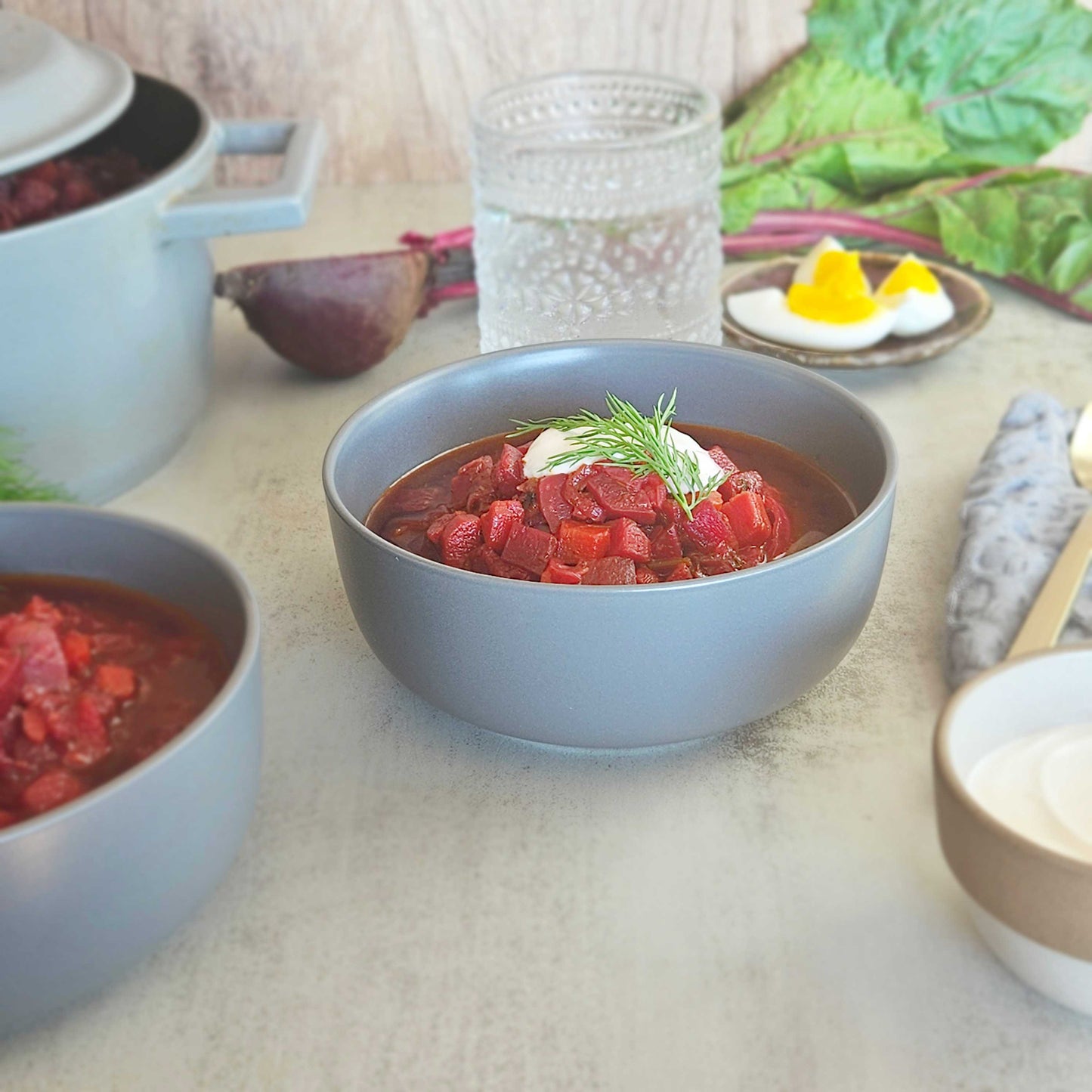 Beet Borscht Soup with Beef Bone Broth