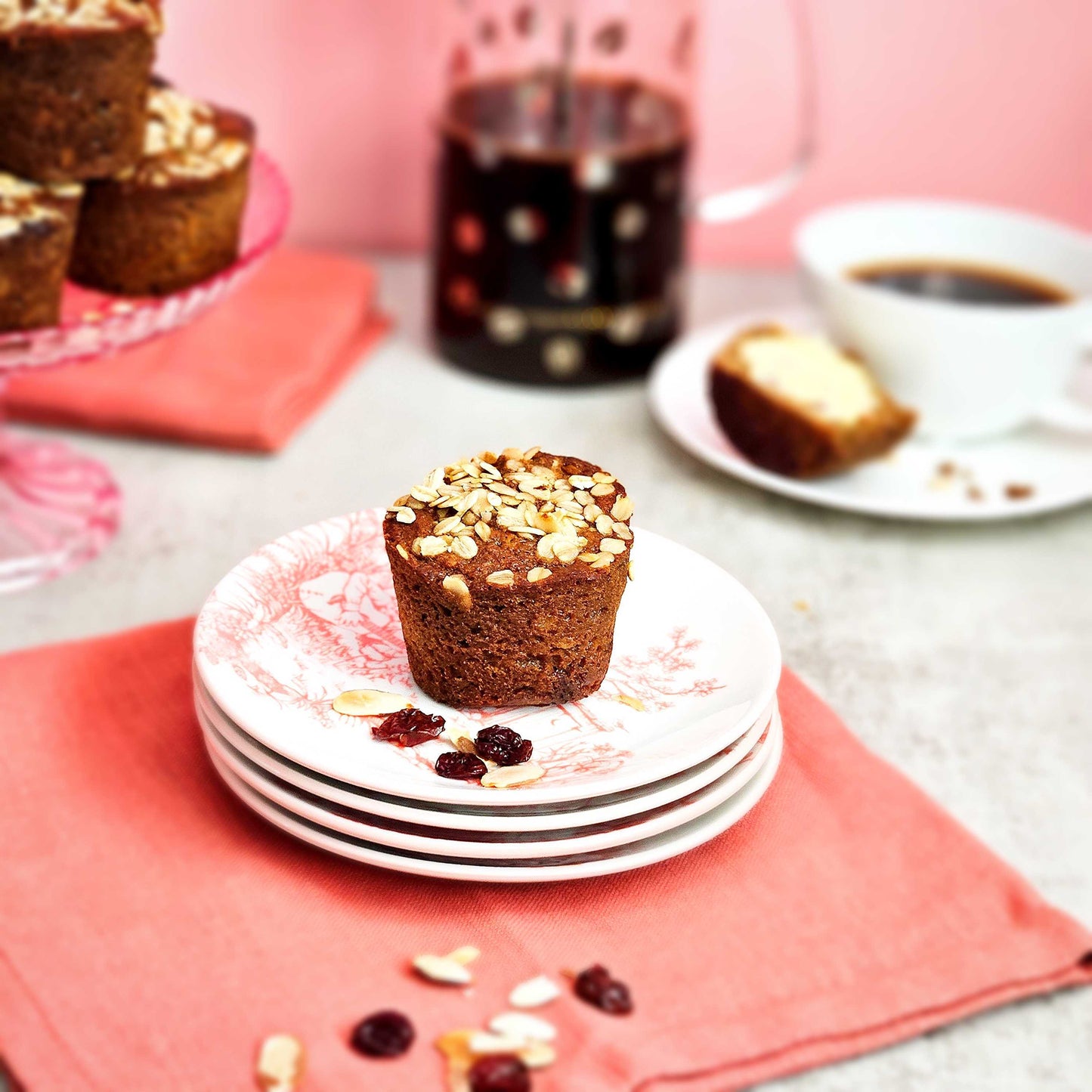Cherry Almond Molasses Muffin