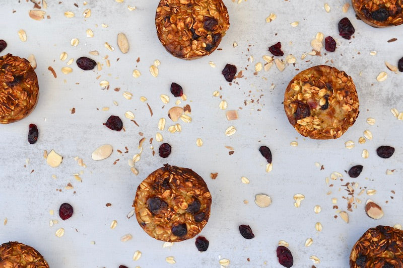 Cranberry-Almond Baked Oatmeal Cups
