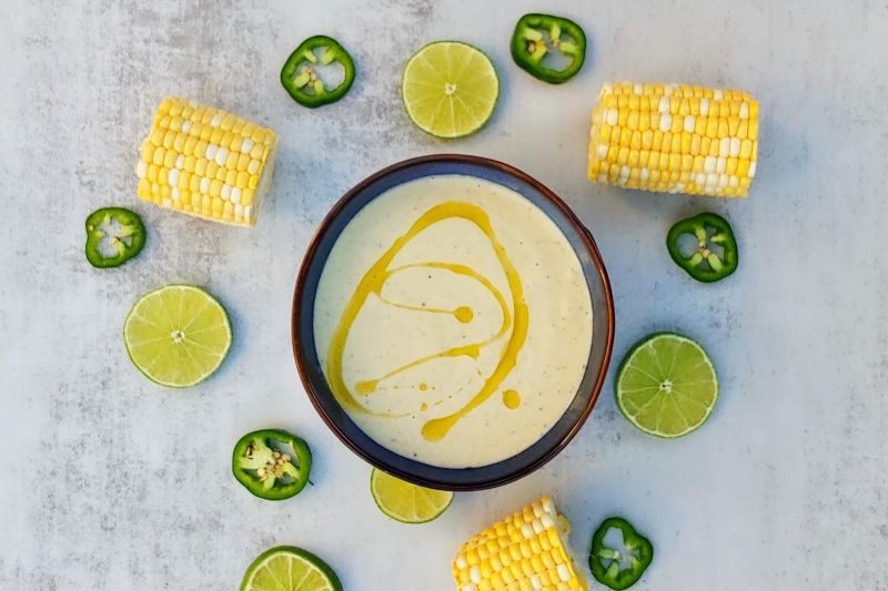 Corn Soup with Coconut Milk & Lime