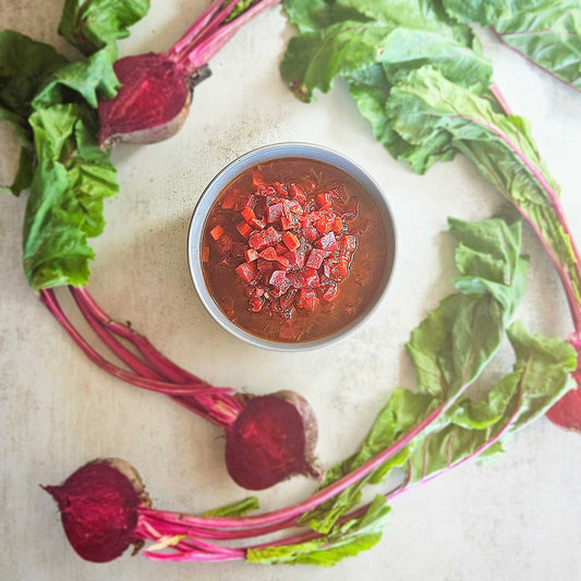 Beet Borscht Soup with Beef Bone Broth