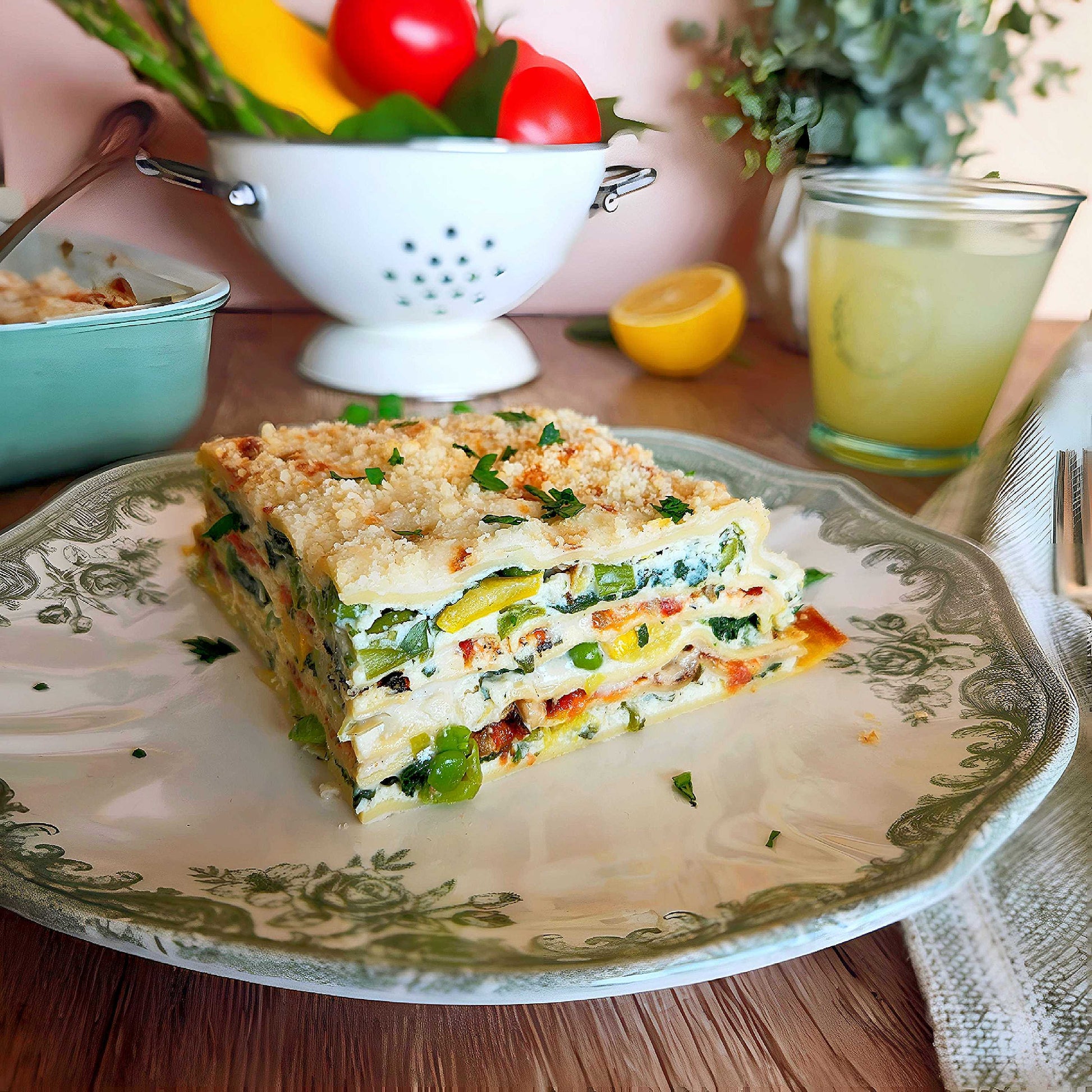
  
  Lasagna Primavera with Lemon-Herb Ricotta
  

