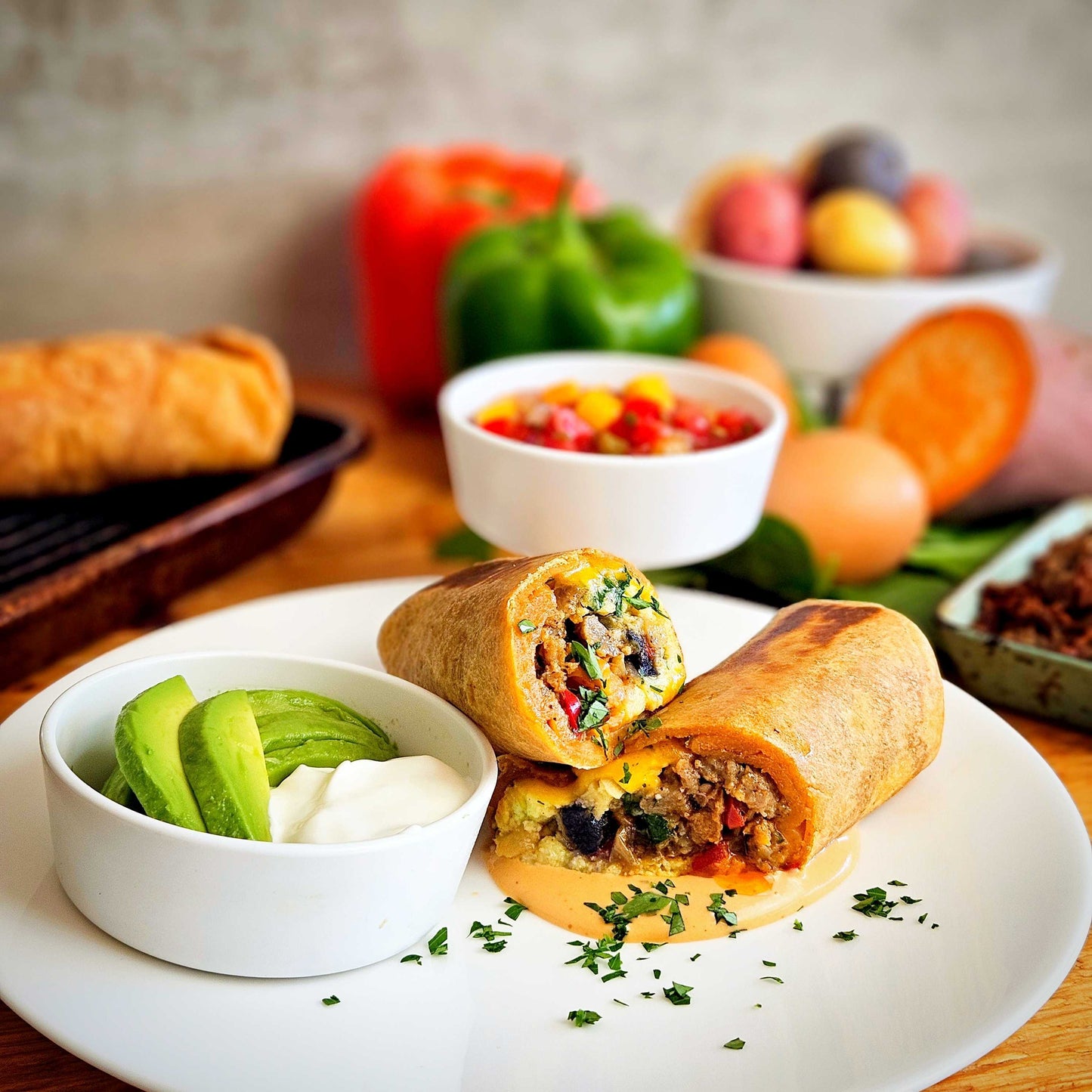 Sausage Egg & Cheese Breakfast Burrito